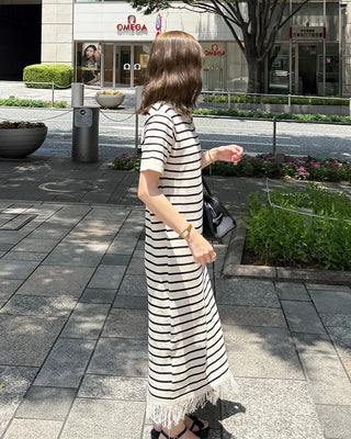 Striped long dress