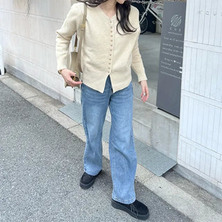 Gold button detail cardigan