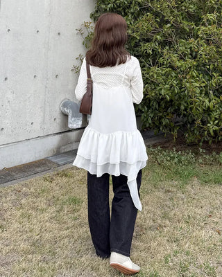 Asymmetrical Frill Bustier Dress