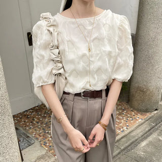 Wave short-sleeved top