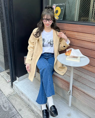 Photo print long-sleeved T-shirt