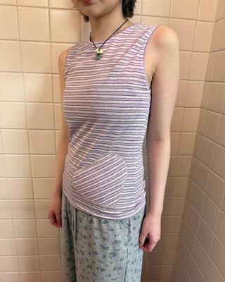 Border Heart Pocket Sleeveless