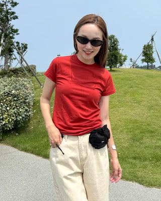 Simple round neck short-sleeved T-shirt