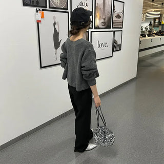 A-line knit cardigan