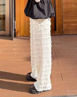 Lace detail pants