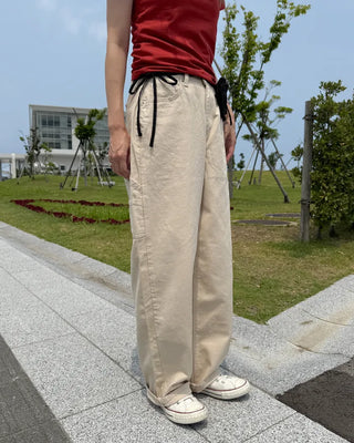 Cotton wide-leg pants