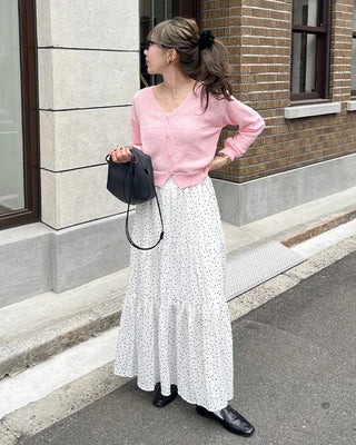 See-through V-neck cardigan