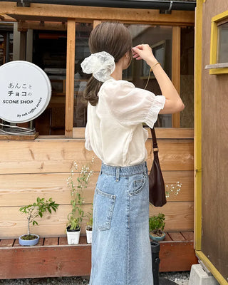 Sheer Dot Scrunchie