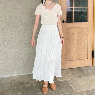 Wrinkle long skirt