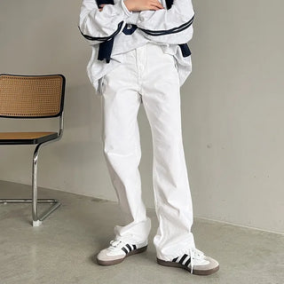 Washed cotton pants