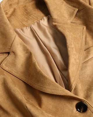 Suede oversized jacket