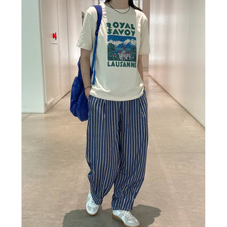Wide striped pants
