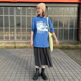 Pintuck pleated long skirt