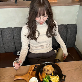 Shirred Warmer Turtleneck