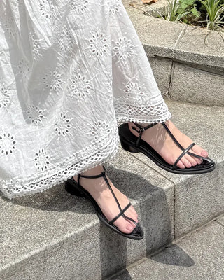 Strappy pointed-toe sandals