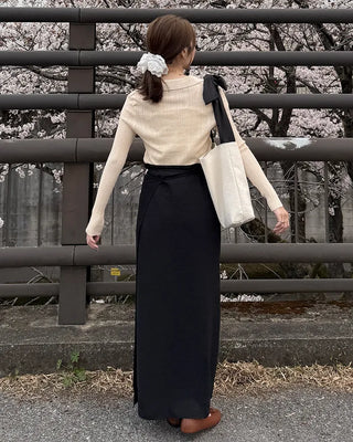 Ribbon shoulder bag