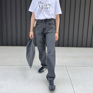 Straight-fit denim pants