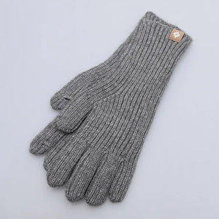 Finger-hole knit gloves