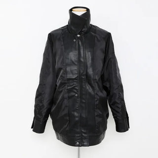 Oversized leather jacket