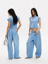 [MASONPRINCE] Cotton Hemp Blend Co-ord Set