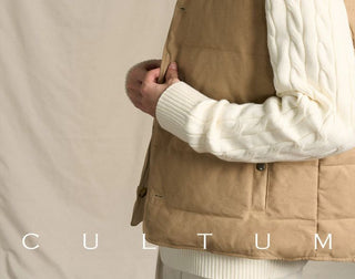 [CULTUM] Reversible Down Vest 90% Duck Down