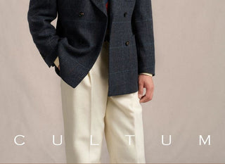 [CULTUM] 1930s Wool Herringbone Double Breasted Blazer