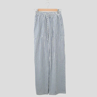 Elastic waist striped pants