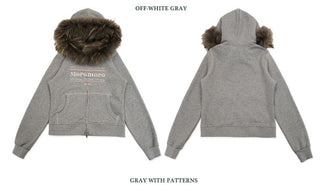 [Moromoro2] Fur Collar Hoodie & Flare Sweatpants  Set