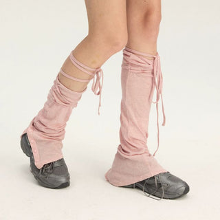 [Monterest] Lyocell Wool Blend Lace-Up Leg Warmers