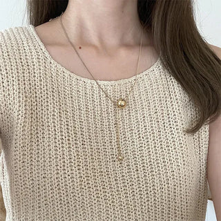 Double Ball Long Necklace