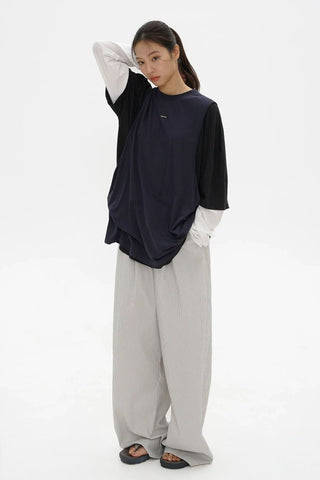 [MASONPRINCE] Lightweight 3-Piece Layered Long Sleeve Tee