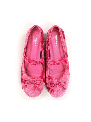 [Moromoro2] Velvet Bow Ballet Flats