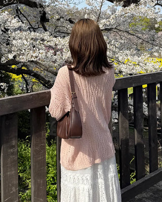 Openwork string knit