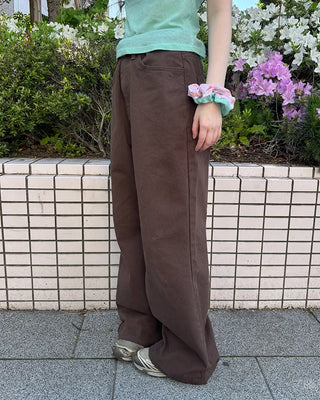 Wide bootcut cotton pants