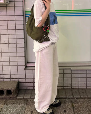 Cotton wide-leg pants
