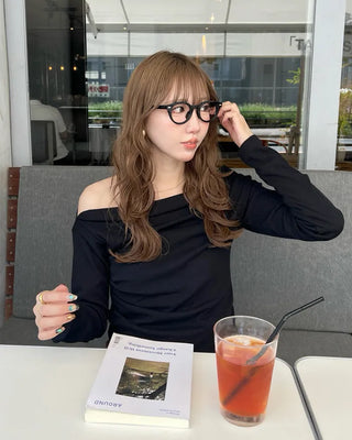 Asymmetrical Shoulder Shirring T-Shirt