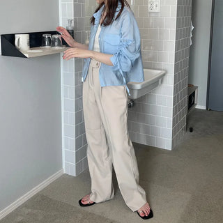Pintuck slacks