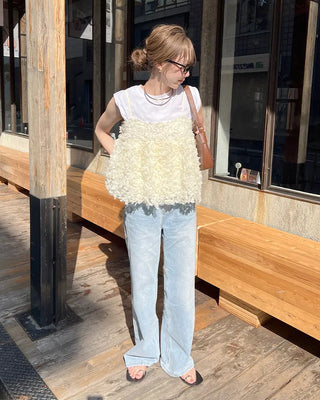 Basic straight wide-fit denim pants