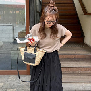 Round neck short-sleeve T-shirt