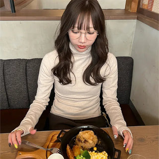 Shirred Warmer Turtleneck