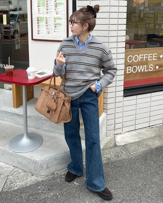 Colored striped knit