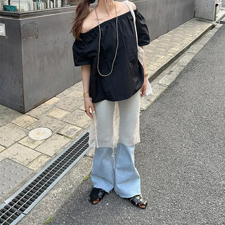 Bootcut denim pants