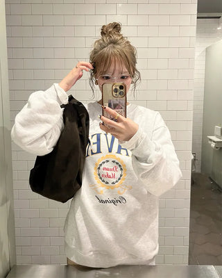 MAVEN Printed Oversized Sweatshirt
