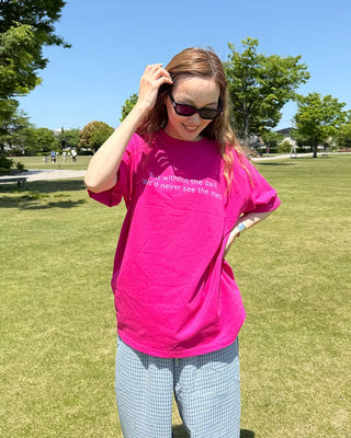 Oversized Lettering Half-Sleeve T-Shirt