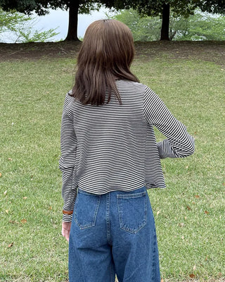 Striped camisole cardigan set