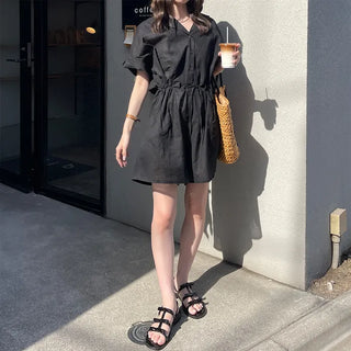 Linen short jumpsuit