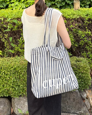 Striped Lettering Eco Bag