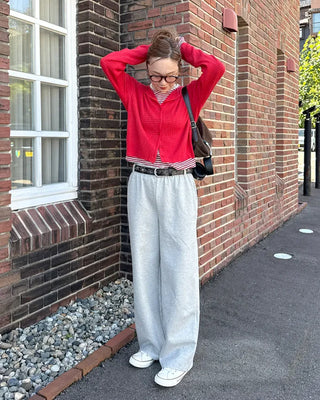 Simple elastic waist sweatpants