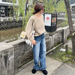 (Unisex) Basic V-Neck Knit