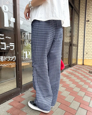 Checked Parachute Banding Pants